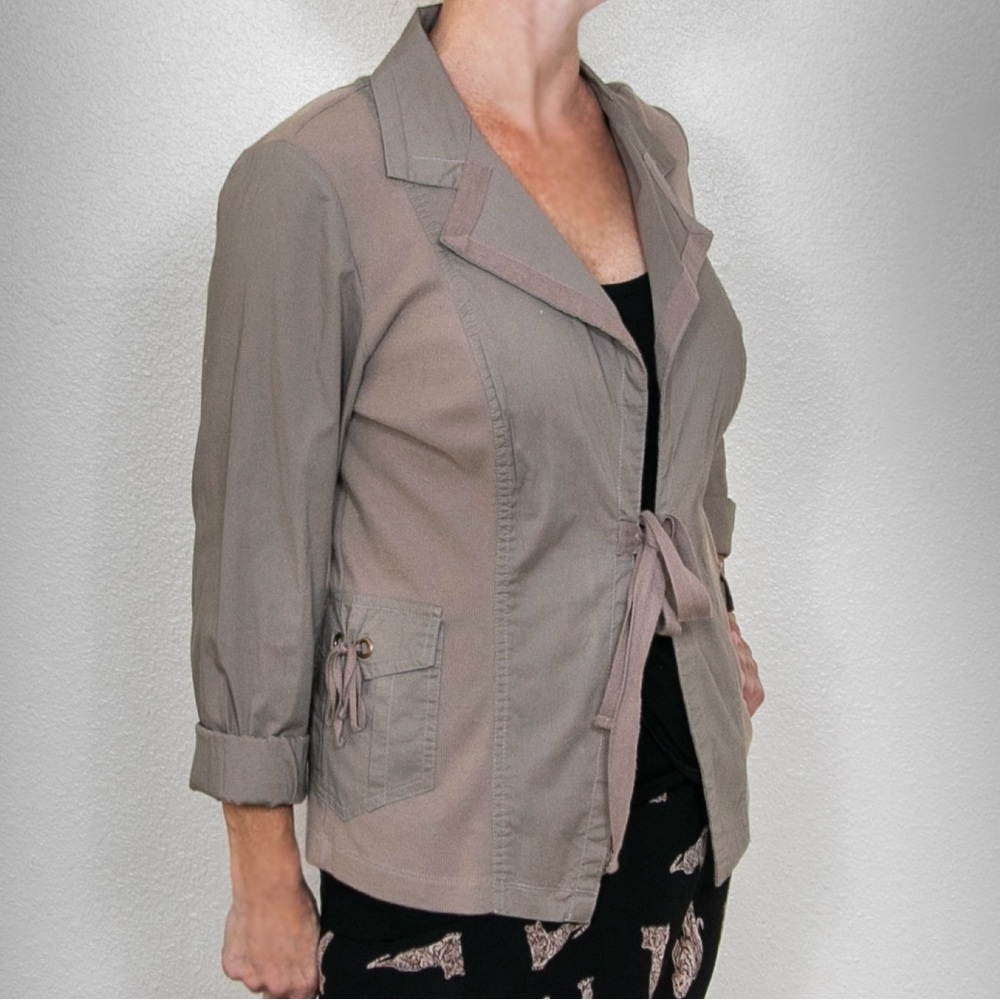 XCVI tan jacket. Excellent used condition. Lightweight, stylish. Lg (runs small)